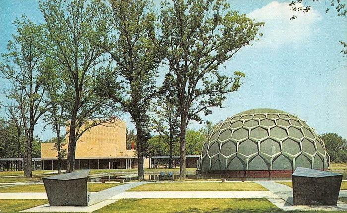 Flint College Robert T Longway Planetarium - Bower Theater Postcard (newer photo)